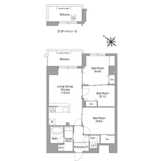 東京都江東区枝川1【マンション】の間取り