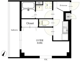 b’CASA K.東十条【3階】の間取り