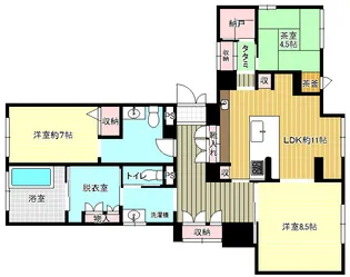 ブランニュー鶴巻【1階】の間取り
