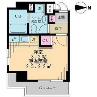 サンリュミエSEIKOH【7階】の間取り