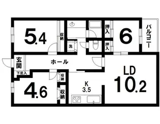 パティオ北新宿【3階】の間取り