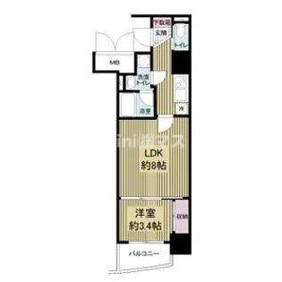 APRILE南森町【8階】の間取り