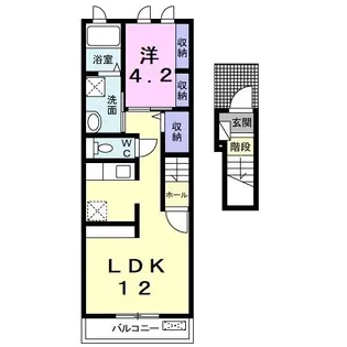 フォンテーヌ青山【2階】の間取り