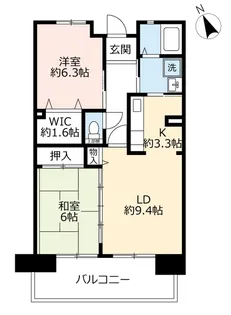 UR浜甲子園さくら街【3階】の間取り