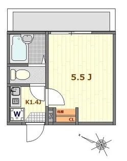 セシリア扇大橋【2階】の間取り