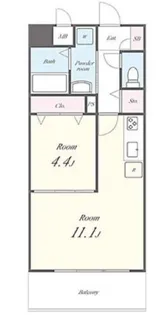 グリシーヌ【6階】の間取り
