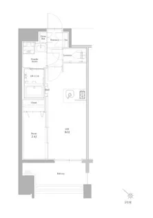 エンクレスト博多RIVERSIDE【7階】の間取り