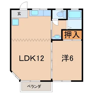 パレス平野II【1階】の間取り