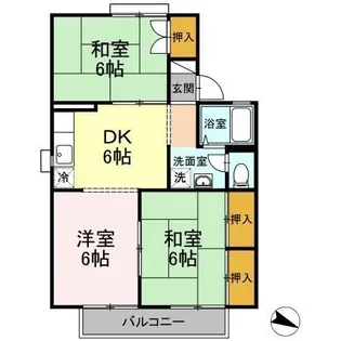 セジュール渡辺【2階】の間取り