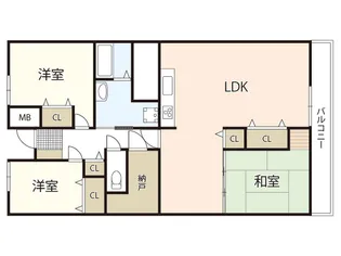 イトーピア己斐マンション【2階】の間取り