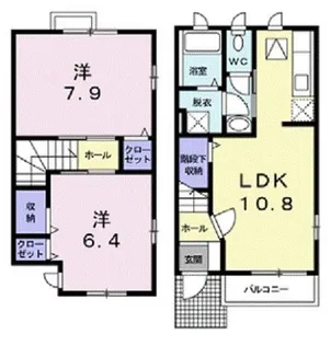 エイチ マーブル【1階】の間取り