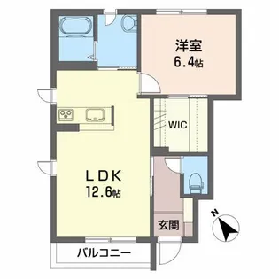 シャーメゾンMIKI A【1階】の間取り