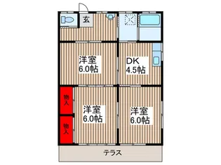 日東コ-ポ【1階】の間取り