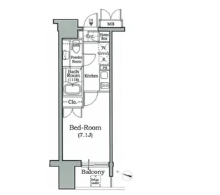 レジディア文京本駒込【7階】の間取り