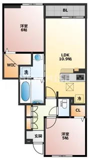エミネント長田I【1階】の間取り