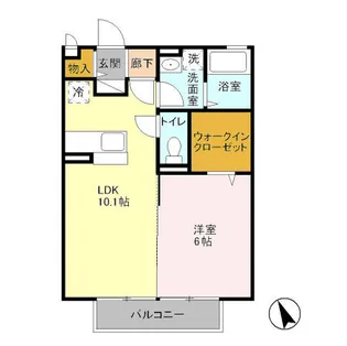 サニーウエル【1階】の間取り