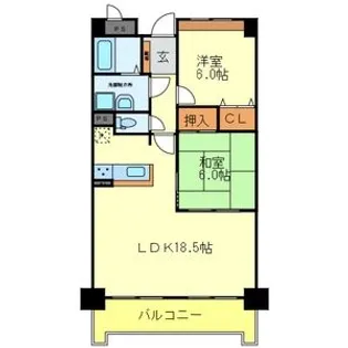 サンダモン北勘【5階】の間取り