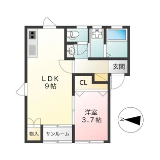 グランビル水島町【1階】の間取り