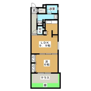 エミエール福江【1階】の間取り