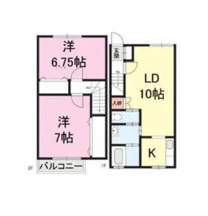 リバージュ青山東A棟【1階】の間取り