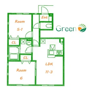 カーサ湘南台【1階】の間取り