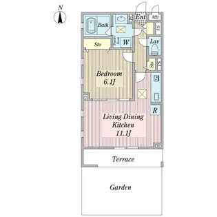 ラ・ルーチェ【1階】の間取り