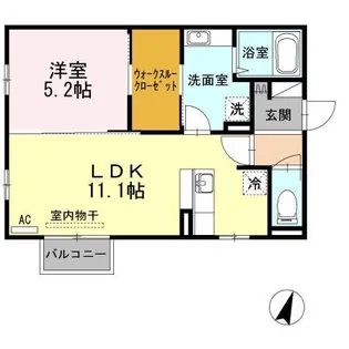 ラ・ランド浜谷B【1階】の間取り