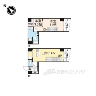 プレミアム長瀬【9階】の間取り