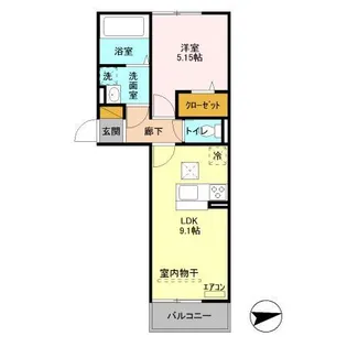 メゾンエミールドゥ【1階】の間取り