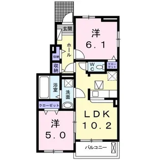 ウィステリア・K【1階】の間取り