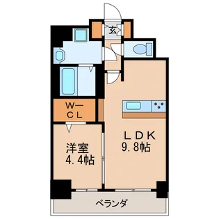 プレサンス丸の内アドブル【8階】の間取り