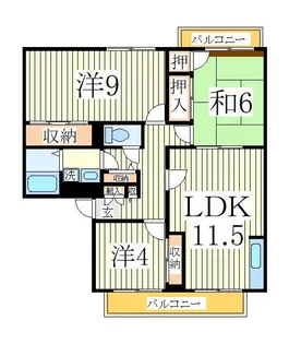 ガーデンビレッジ柏1号棟【3階】の間取り
