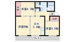 ビレッジハウス志染11号室【2階】の間取り