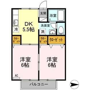 アンシャンテ川之江【2階】の間取り