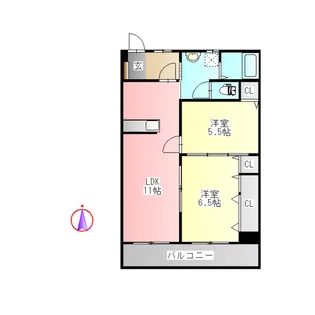 第二松原マンション【3階】の間取り