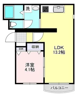 プレーリークレスト B棟【1階】の間取り