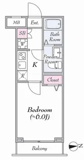 スカイコート戸越【2階】の間取り