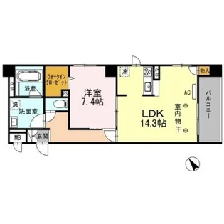 クレストスクエア【8階】の間取り