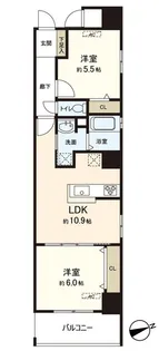 アクアステージ小町【11階】の間取り