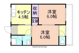 リベルテAWA【2階】の間取り