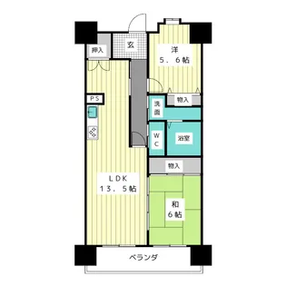 アーバンラフレ虹ヶ丘西8号棟【3階】の間取り
