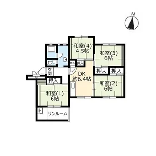 UR東坂戸【1階】の間取り