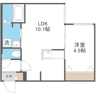 ブランシャール医大前【4階】の間取り