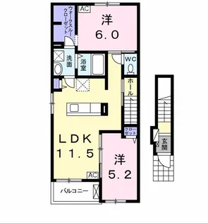 エクラシオール【2階】の間取り