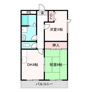 グリーンハイツ源氏ケ丘【3階】の間取り