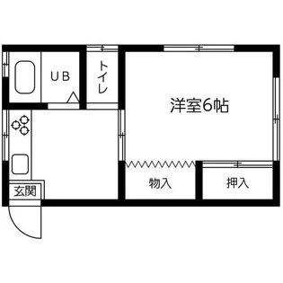 大山ハイツ【1階】の間取り