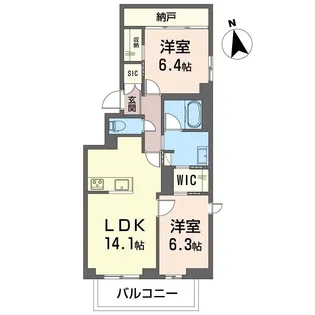 シャーメゾン アレグリア【3階】の間取り