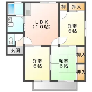 ロイヤルハイムB【1階】の間取り
