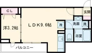 グラナーデ扇I D【3階】の間取り