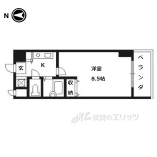 パインフィールド葛野大路【4階】の間取り